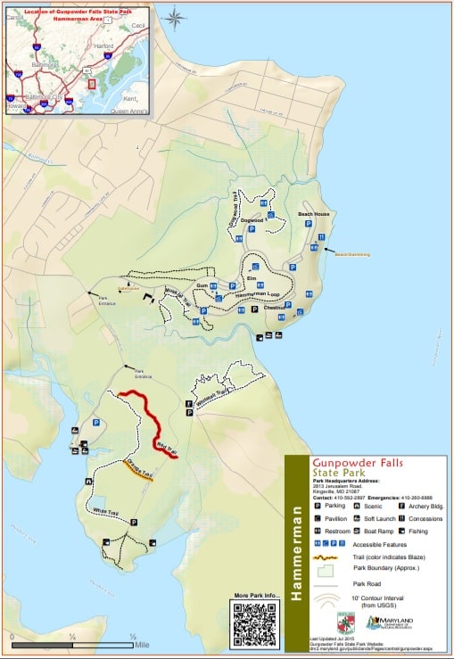 Gunpowder Falls State Park Hammerman Area Park Map