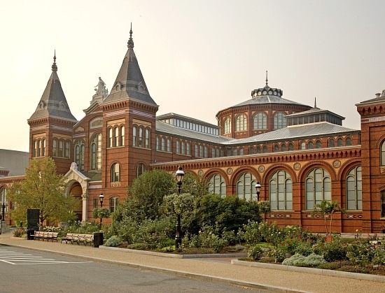 Exterior view of the Arts and Industries Building, formerly known as the United States National Museum.