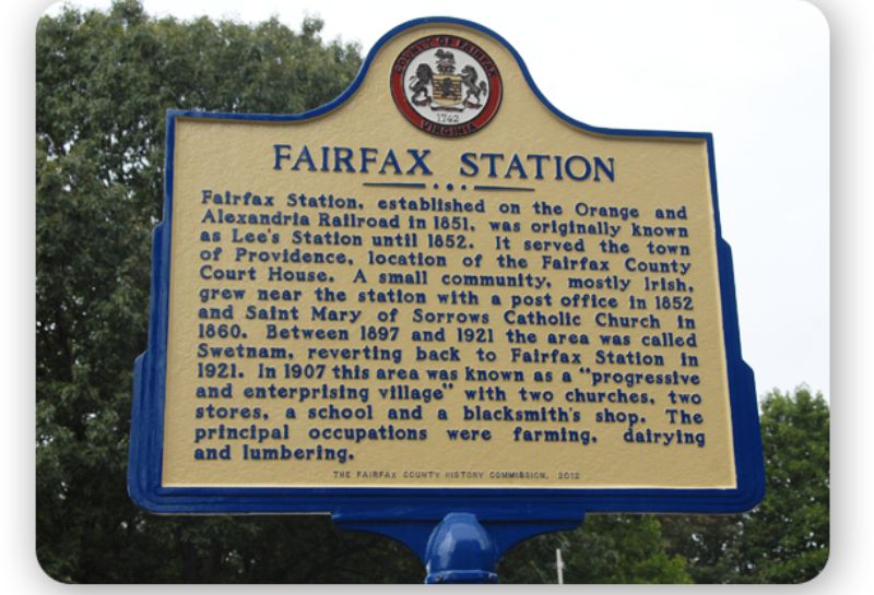 Fairfax Station Railroad Museum historical marker