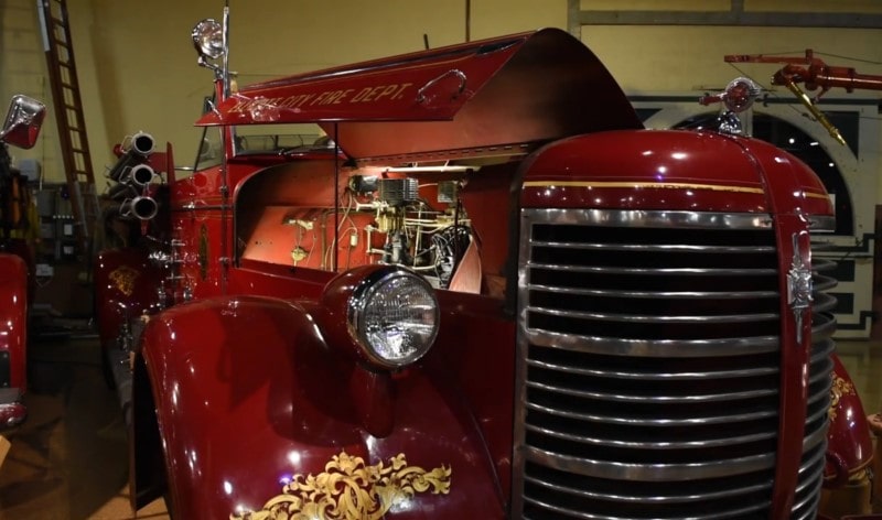 Fire truck display at Fire Museum of MD