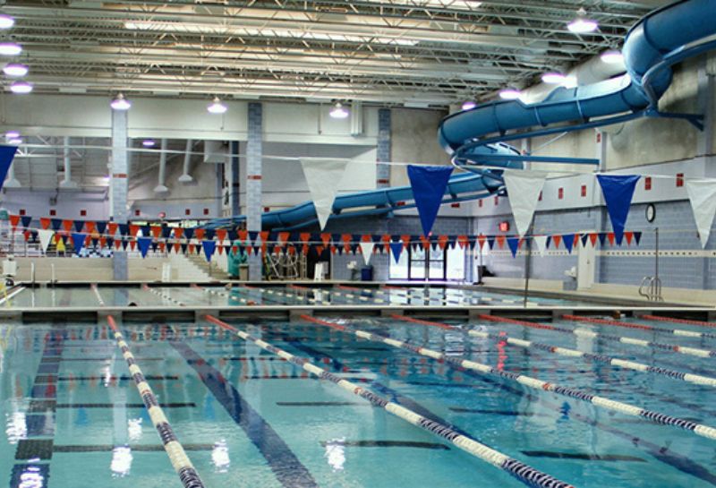 water slides and swimming pool at Kennedy Shriver Aquatic Center