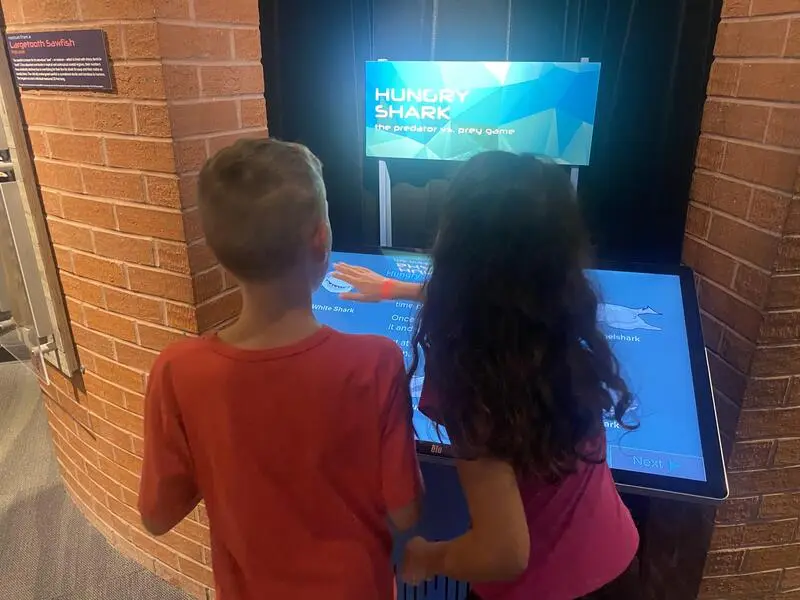 A boy and girl playing a video game.
