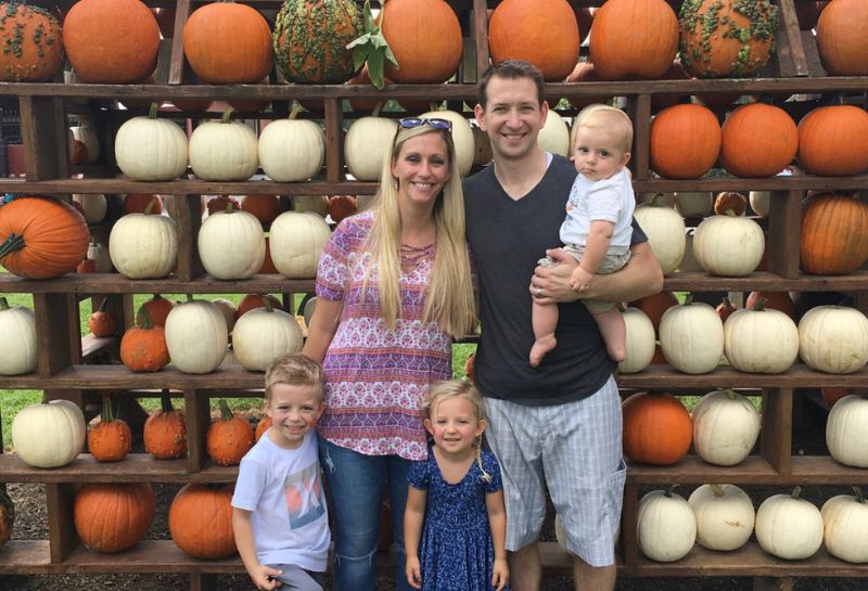 Family posing at the Milburn’s Annual Fall Festival in Maryland