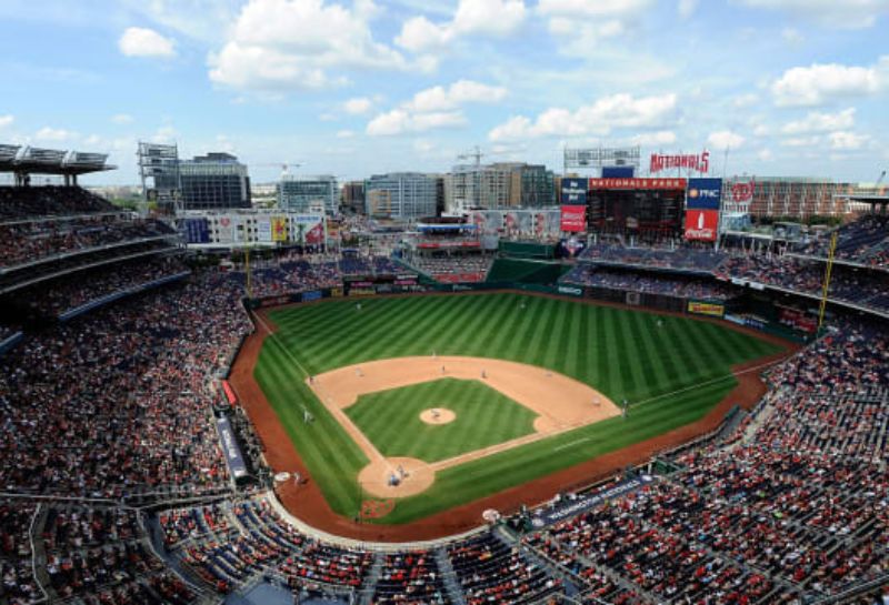 Open Air Stadium with crowd at the stands